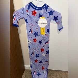 Little Sleepies Blue Stars and Stripes Gown